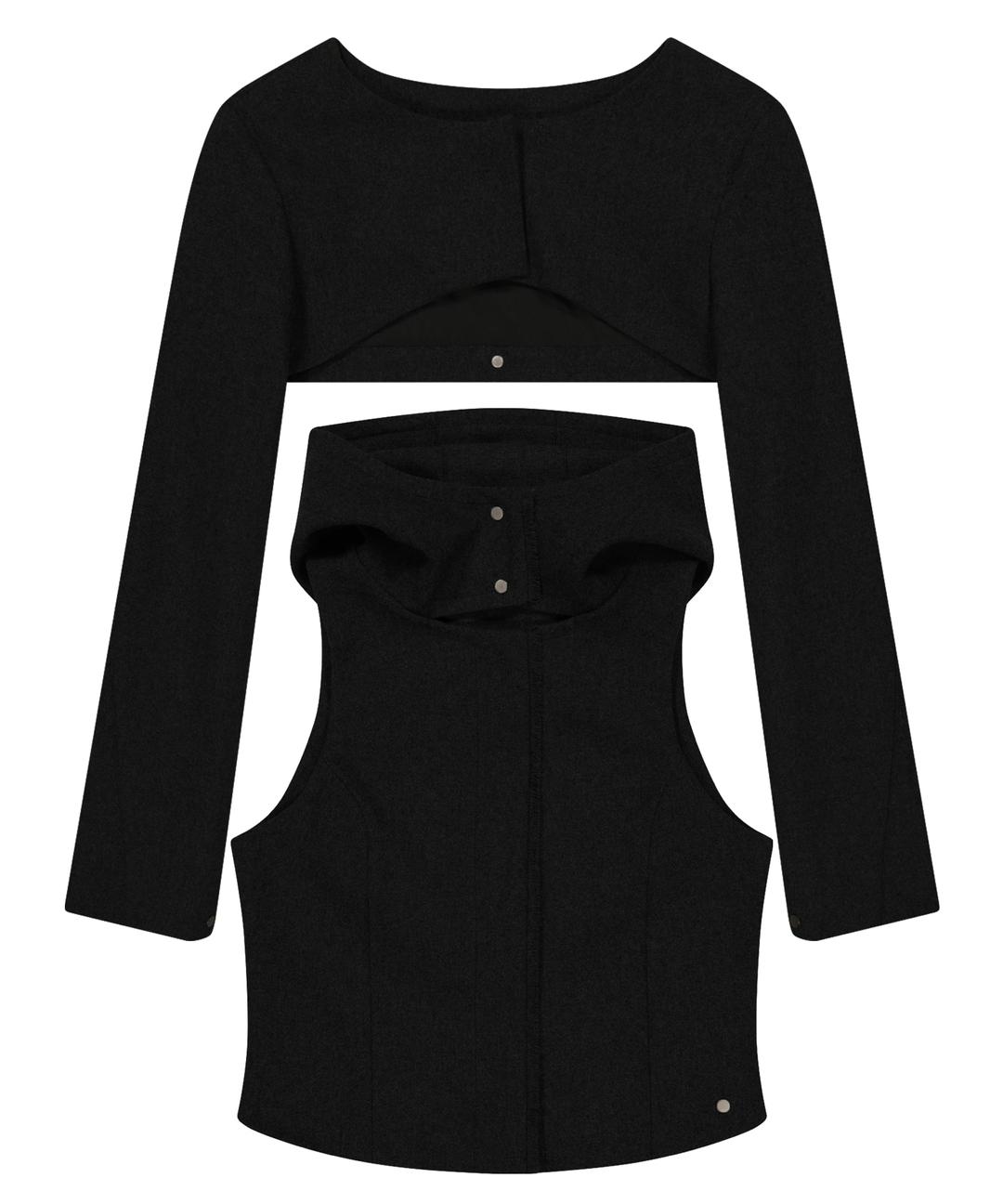 *Preview, 9/5 Open* Layered Bolero Wool Jacket / Black