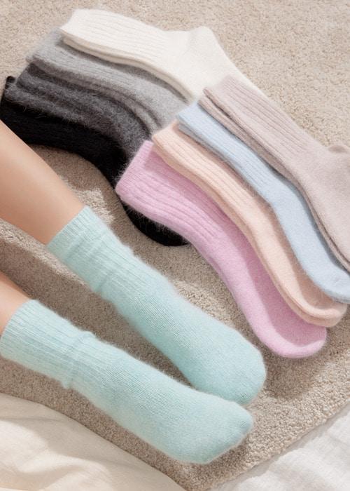 키메라제이 파스텔 컬러 앙고라 양말 9color