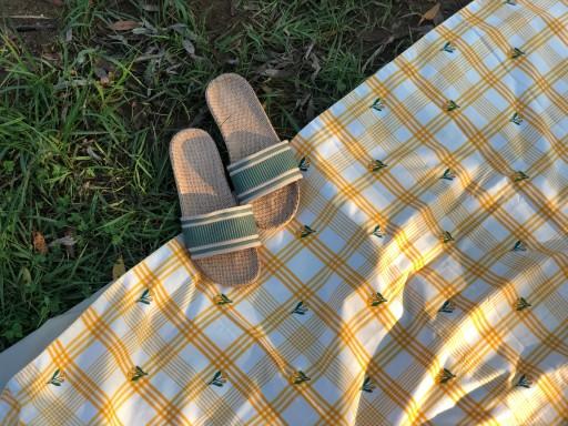 옐로우 튤립 피크닉매트 방수돗자리 캠핑