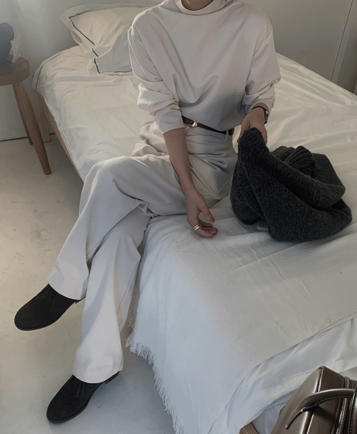 어웨이 무지 연말 긴팔 블라우스(2color)