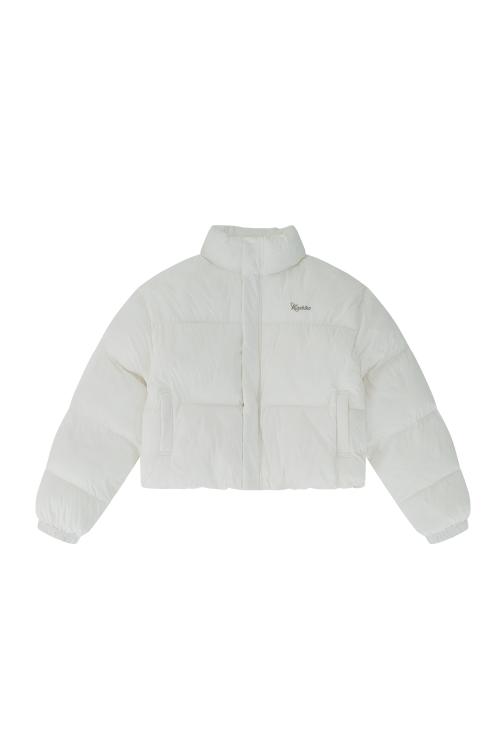 Embroidered Crop Padding Ivory