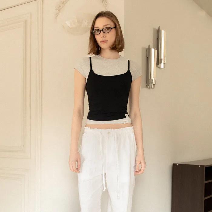 [2차] G SLIM TEE (MELANGE GRAY)