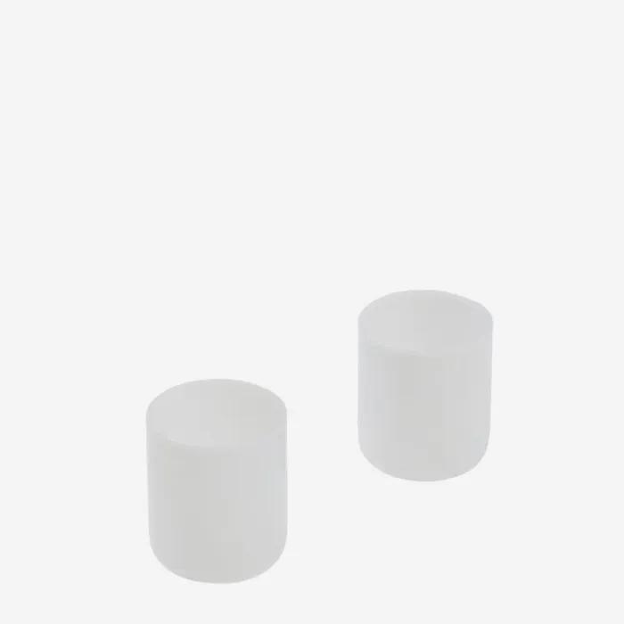 아이데코 밀크 글라스 하쿠 미디엄 - 화이트(2pcs)