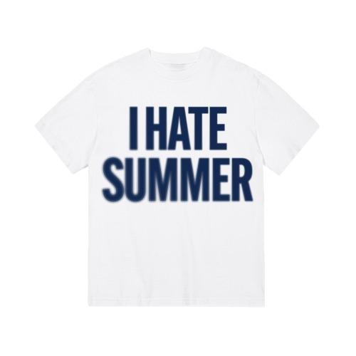 I HATE SUMMER Blur T-shirts NAVY