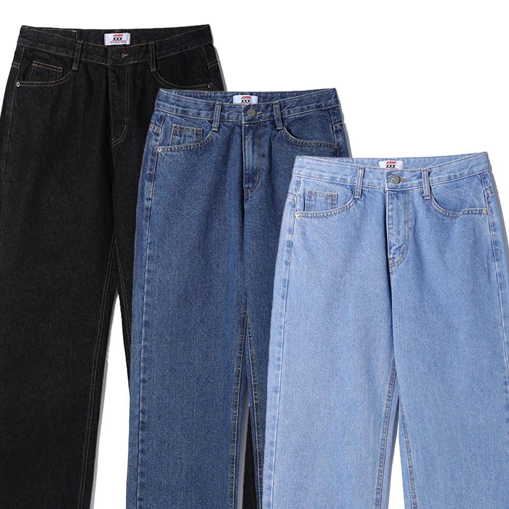 [트리플엑스] 남성 청바지 스트레이트 슬림핏 테이퍼드진 남자 데님 진청 중청 블랙진