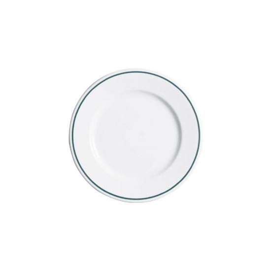 폴바살 이사바 원형접시 미니 15cm 그린라인 도자기식기 홈카페 디저트 케이크