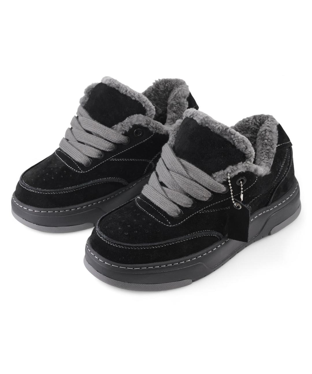 데크 천연양모 보드슈즈 블랙