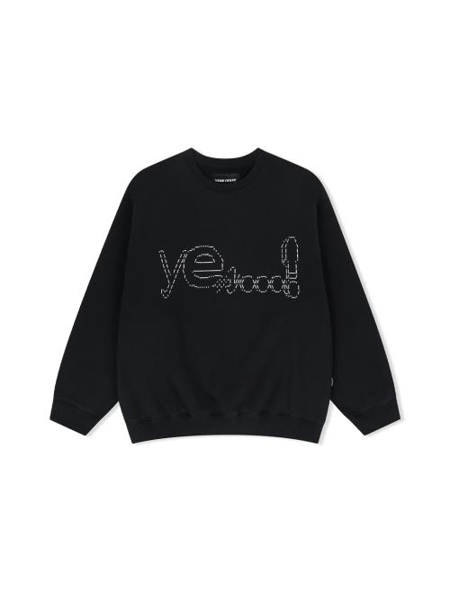 Y.E.S Dotted Logo Sweatshirt Black