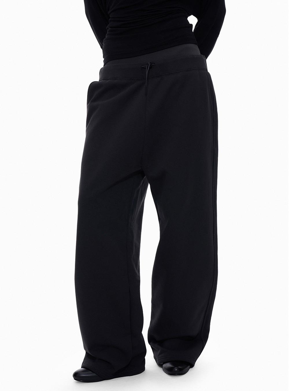 Wide-Leg Drawstring Sweatpants (2color)