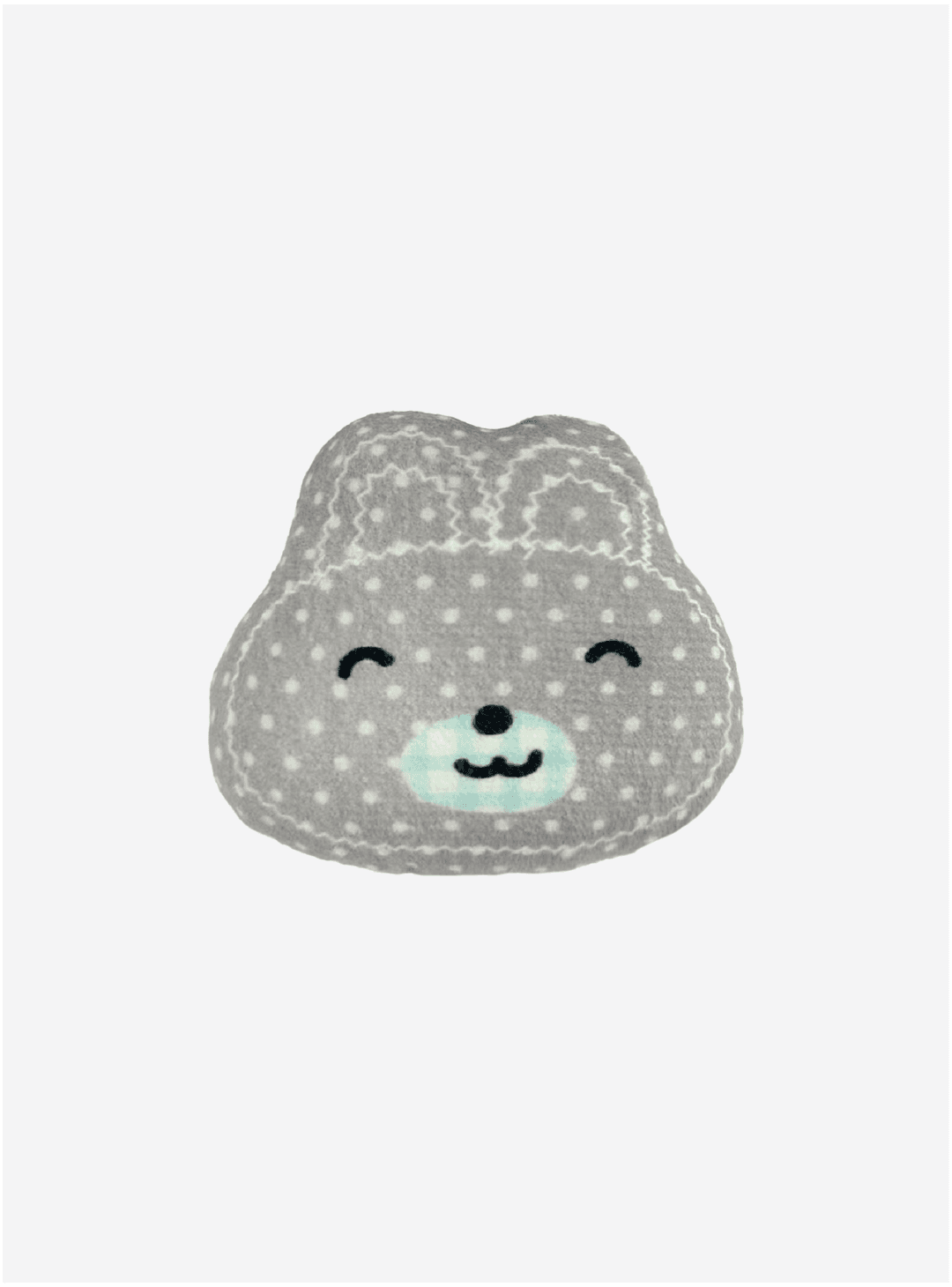 FLUFFY BROOCH - Gray dot rabbit