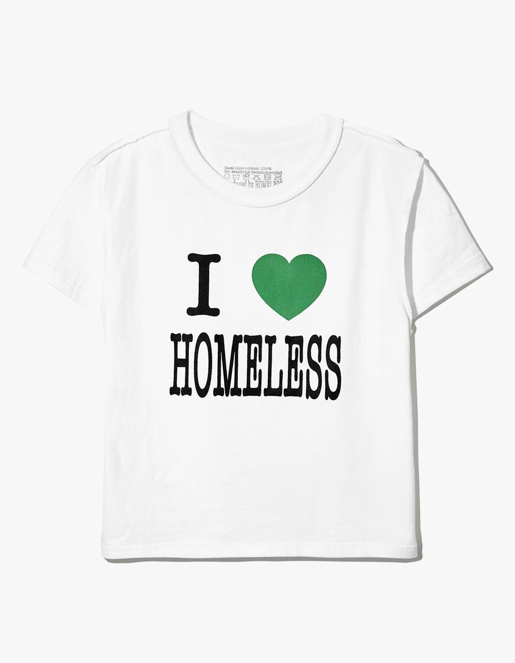 JUNK inside out M crop S sleeve - White