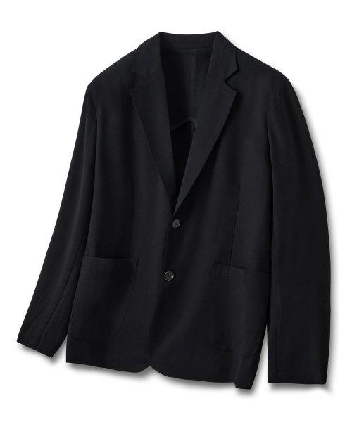 린넨 라이크 싱글 블레이저 [블랙]