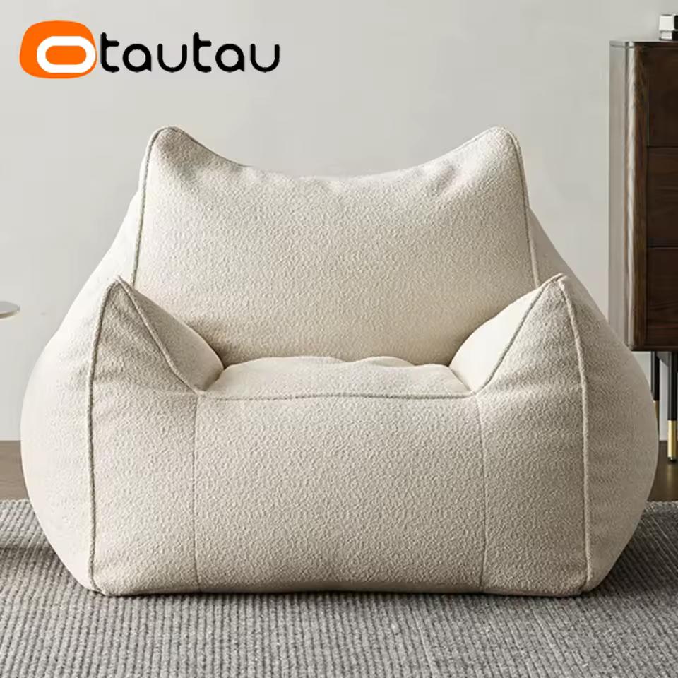 OTAUTAU 콩 가방 소파 Pouf 커버 필러 없음 야외 방수 퍼프 오토만 살롱 안락 의자 캠핑 가든 비치 소파 SF114