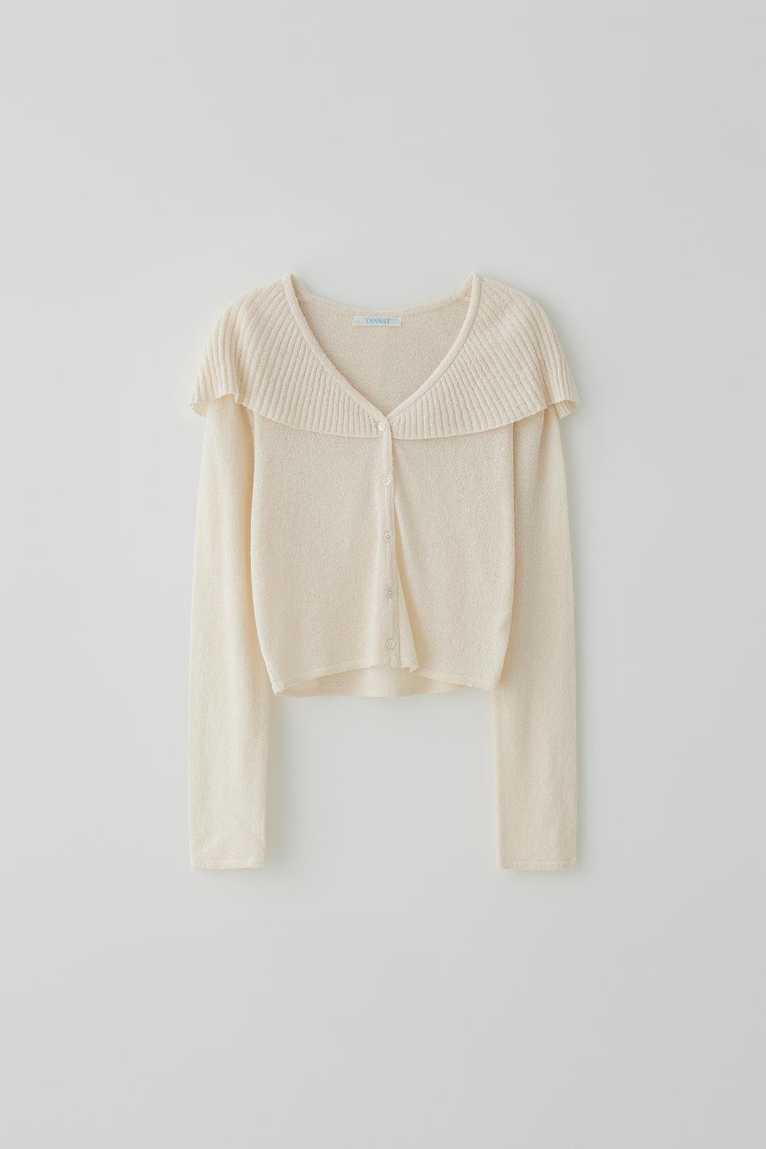 (4th re-stock) T/T Fold over cardigan (cream)