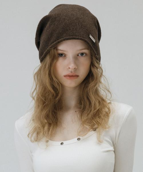 [WOOL] 루즈 비니 모자_BROWN