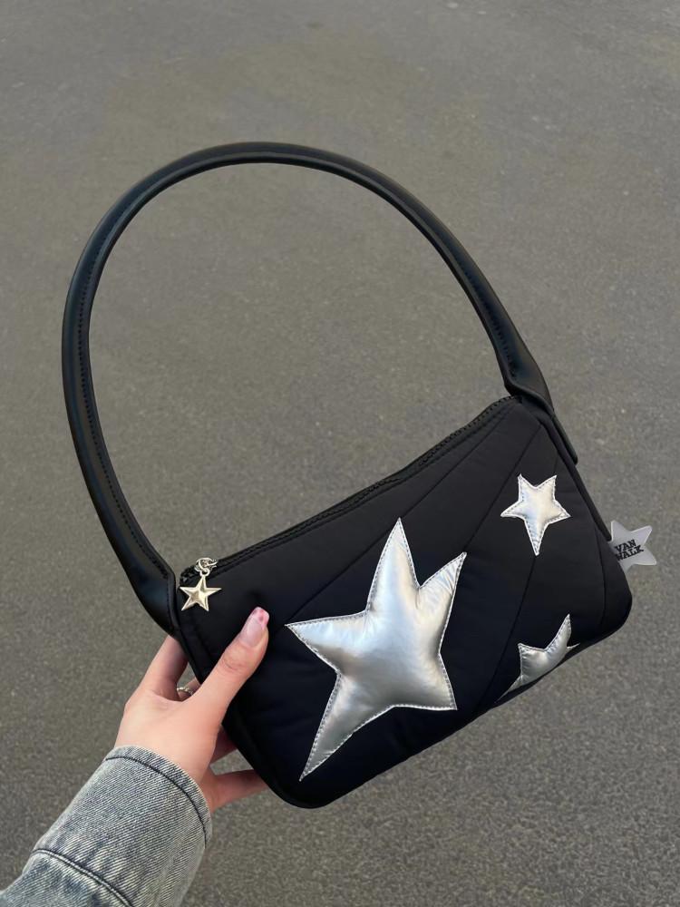 헤르츠룸 silver star padding bag 실버 미니백 패딩 리본 가방 수납 여름 가방