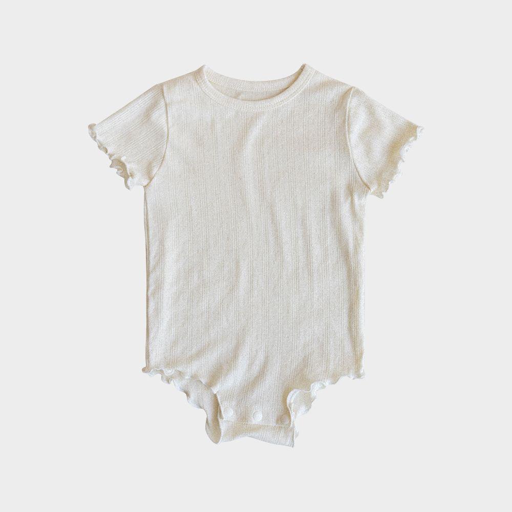 Eyelet Bodysuit - Cream