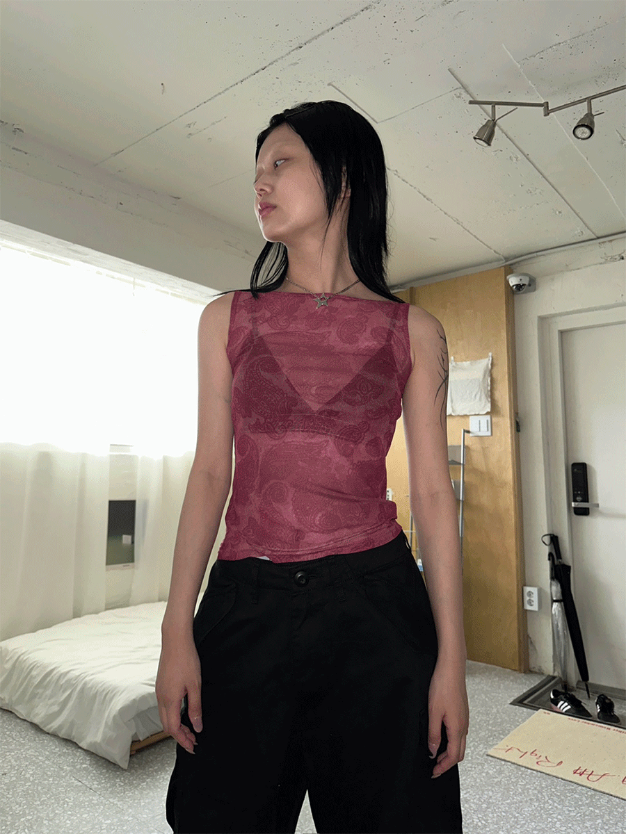 Backless mesh top