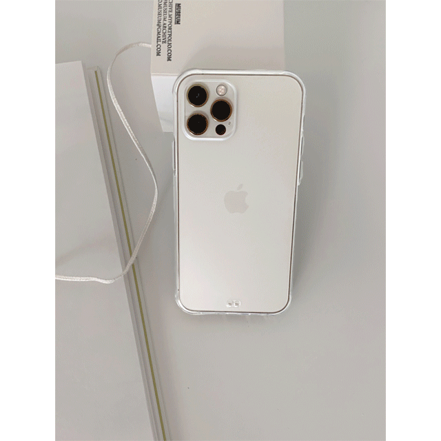 지문방지+변색방지 에어쿠션 반투명 젤하드 케이스