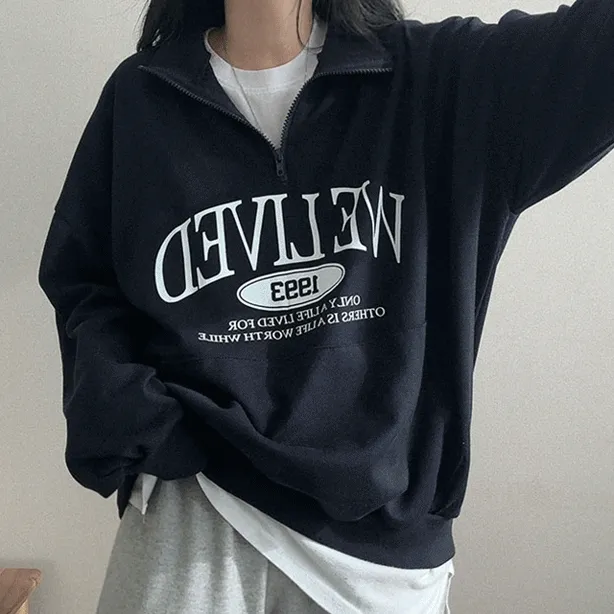 [봄신상!/오버핏] 핏예쁜, 리브 아노락 맨투맨 3color