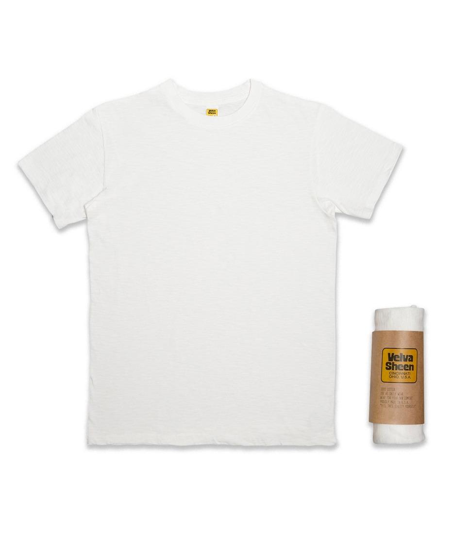 [VELVA SHEEN] ROLLED S/S REGULAR TEE 'WHITE\'