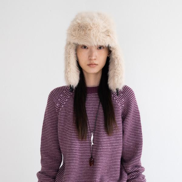 [12/18 순차 출고] Cover Striped Knit (Purple)