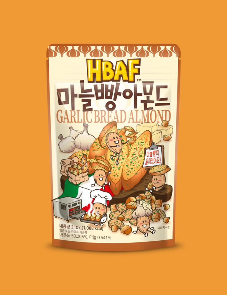 길림양행 HBAF 바프 마늘빵 아몬드 210g