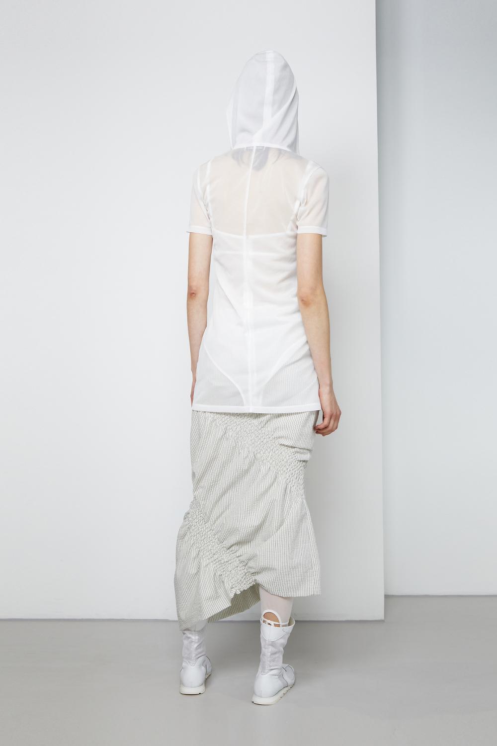 STITCH SHIRRING SKIRT_CREAM