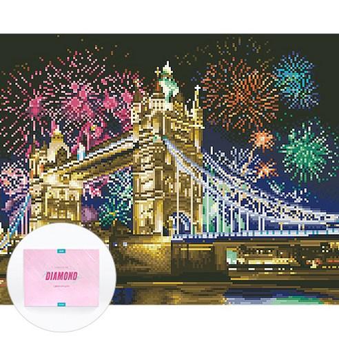 디클레어 액자 캔버스형 보석십자수 DIY 키트 40 x 50 cm, 런던야경, 1세트 - DIY만들기 | 쿠팡
