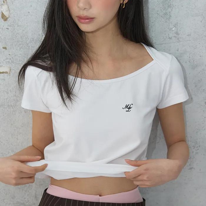 Detailed Shoulder Tee White