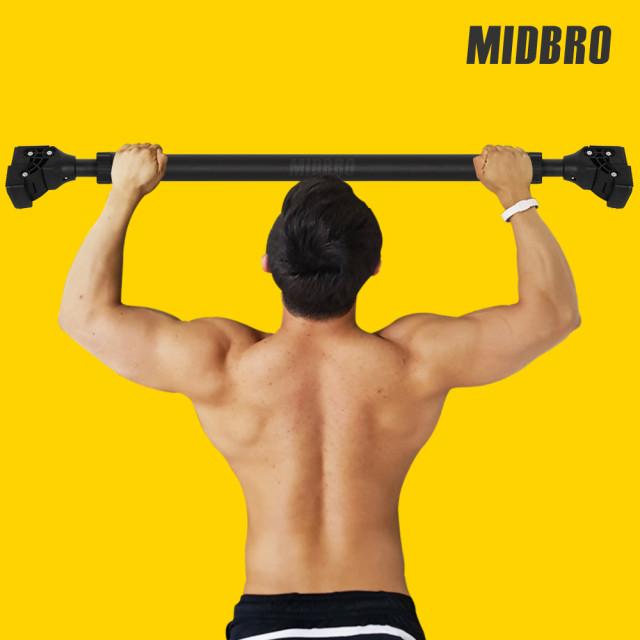 미드브로 블랙라벨 2세대 문틀 철봉 단축 가정용 턱걸이 실내 운동 기구 풀업바 등운동 홈트레이닝