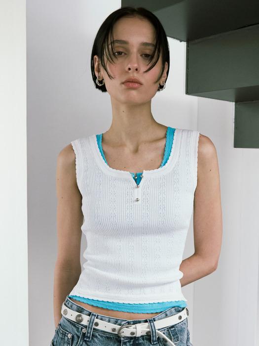 Ball Button Knit Sleeveless VK5MP193_4color