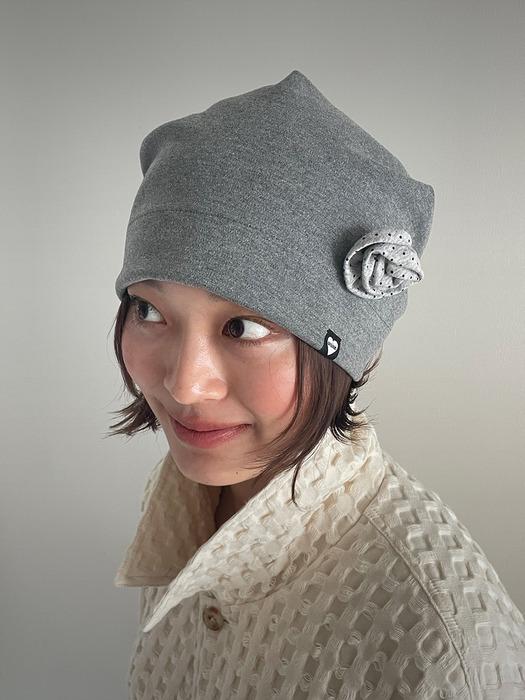 DOT ROSE BEANIE, GREY