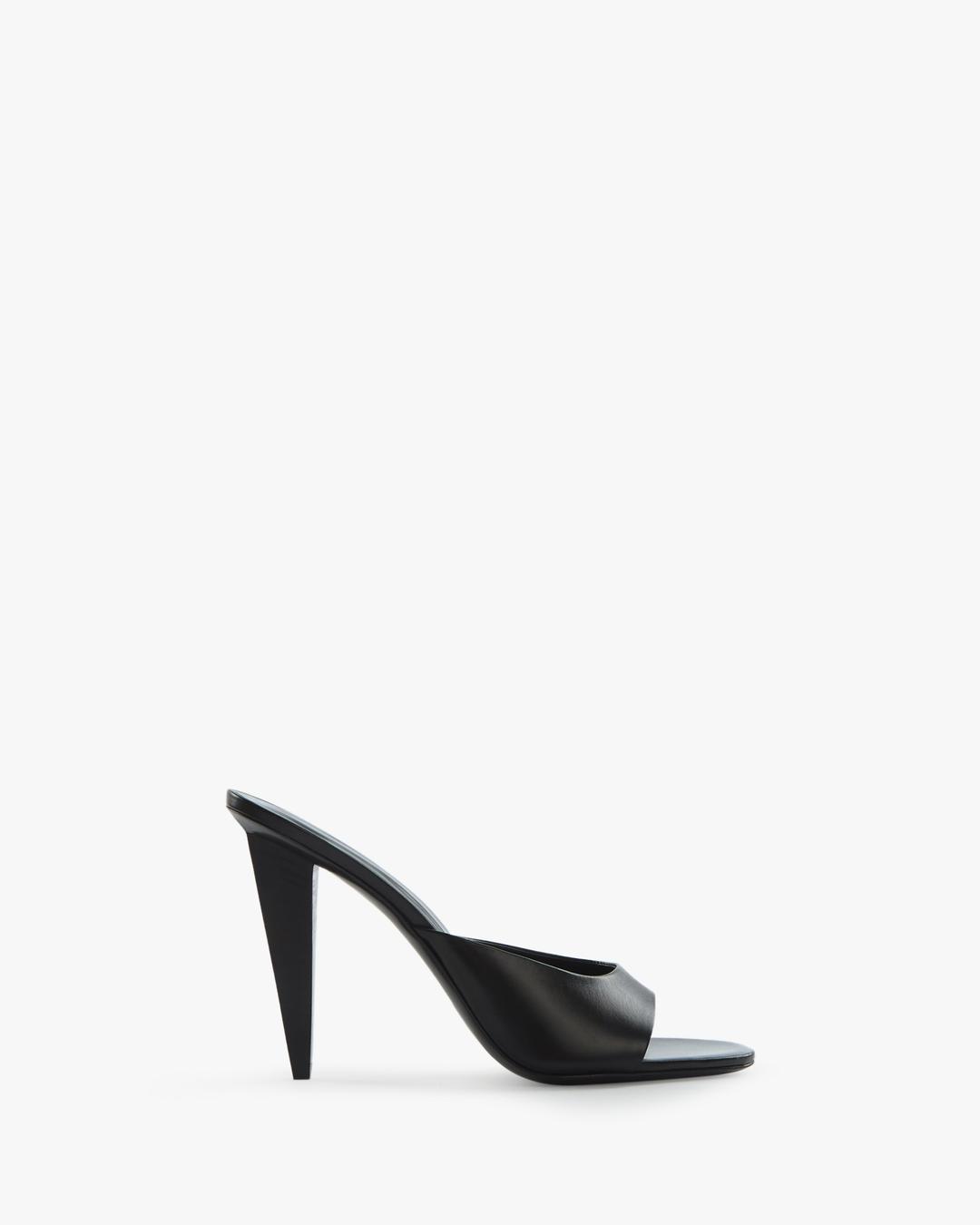Sky Mule in Black Leather - 36