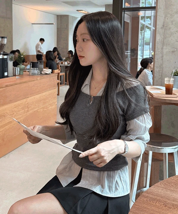 노팅 블라우스bl (2color)