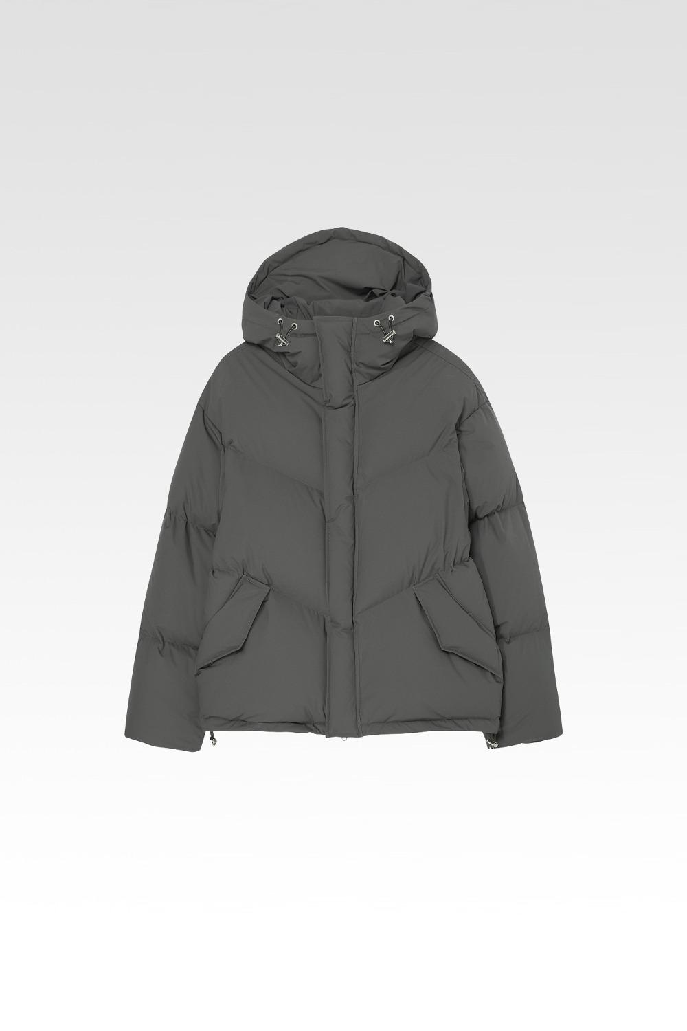 쉘후디 푸퍼 다운 재킷 그레이