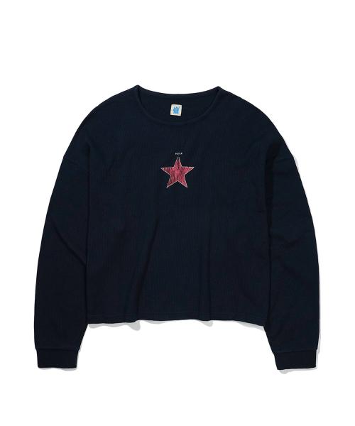 STAR PETER WAFFLE T-SHIRTS - NAVY