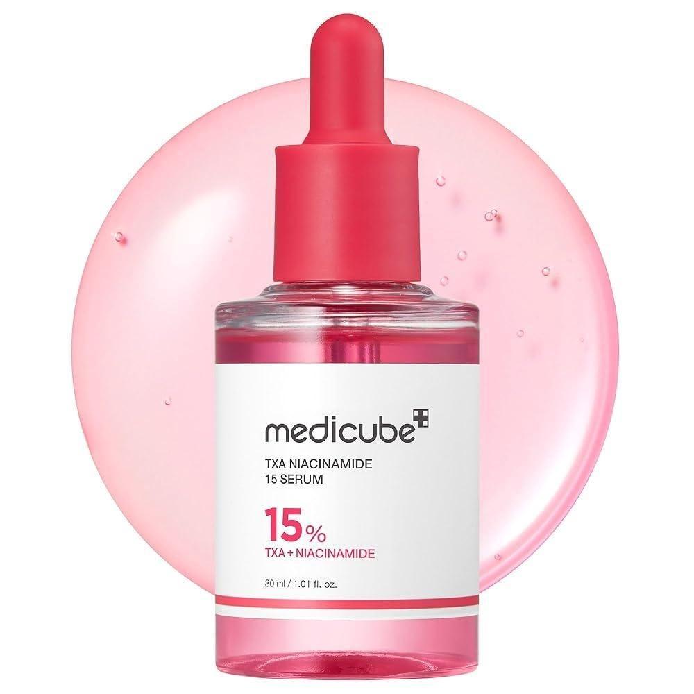 Medicube TXA+나이아신아미드 15% 글로우 페이셜 세럼, 애프터 스팟 케어, 올인원 데일리 한국 스킨 케어  고르지 않
