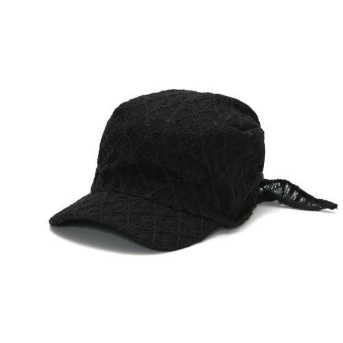 SCARF CAP_LACE BLACK