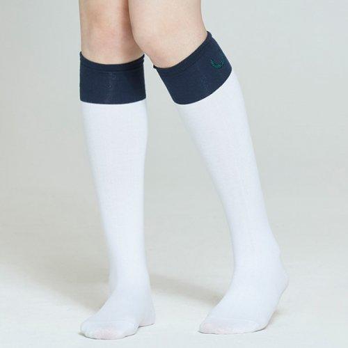 LAUREL LOGO KNEE SOCKS_WHITE