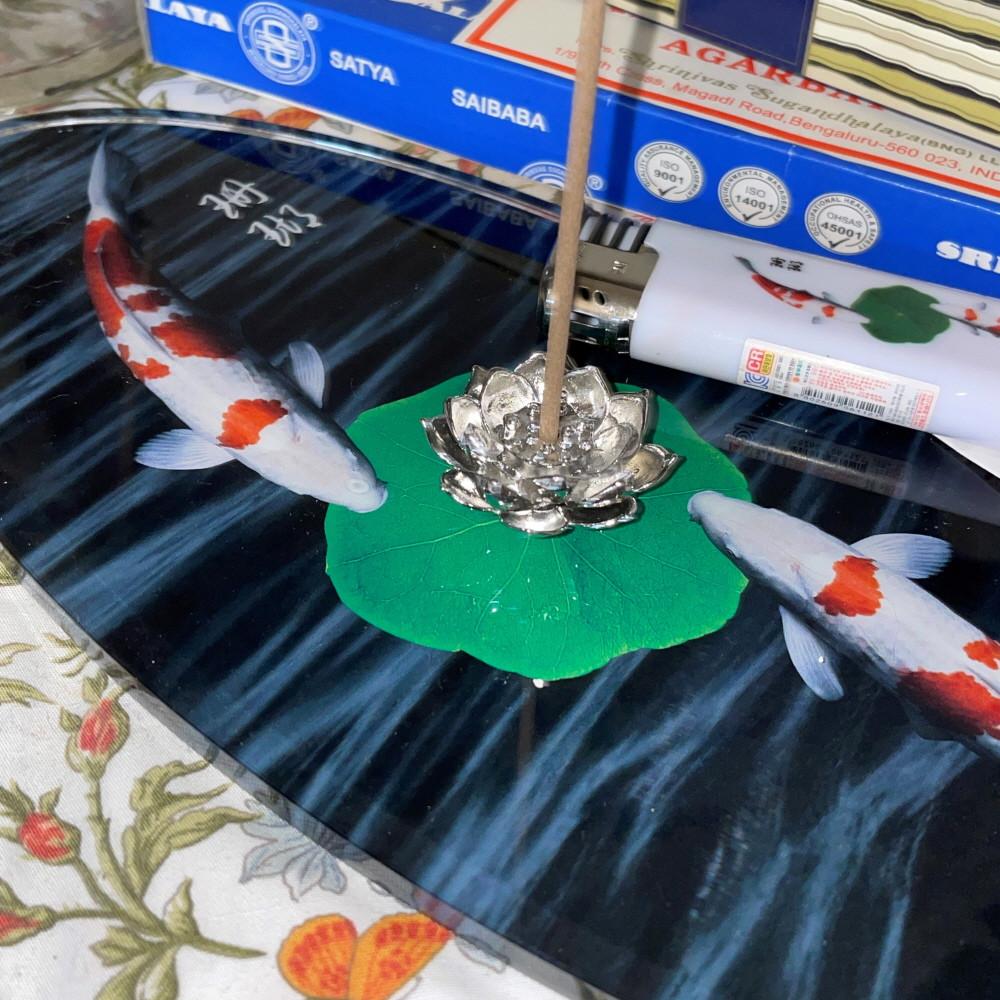 [BEST]연잎과 잉어 인센스 트레이&홀더 세트