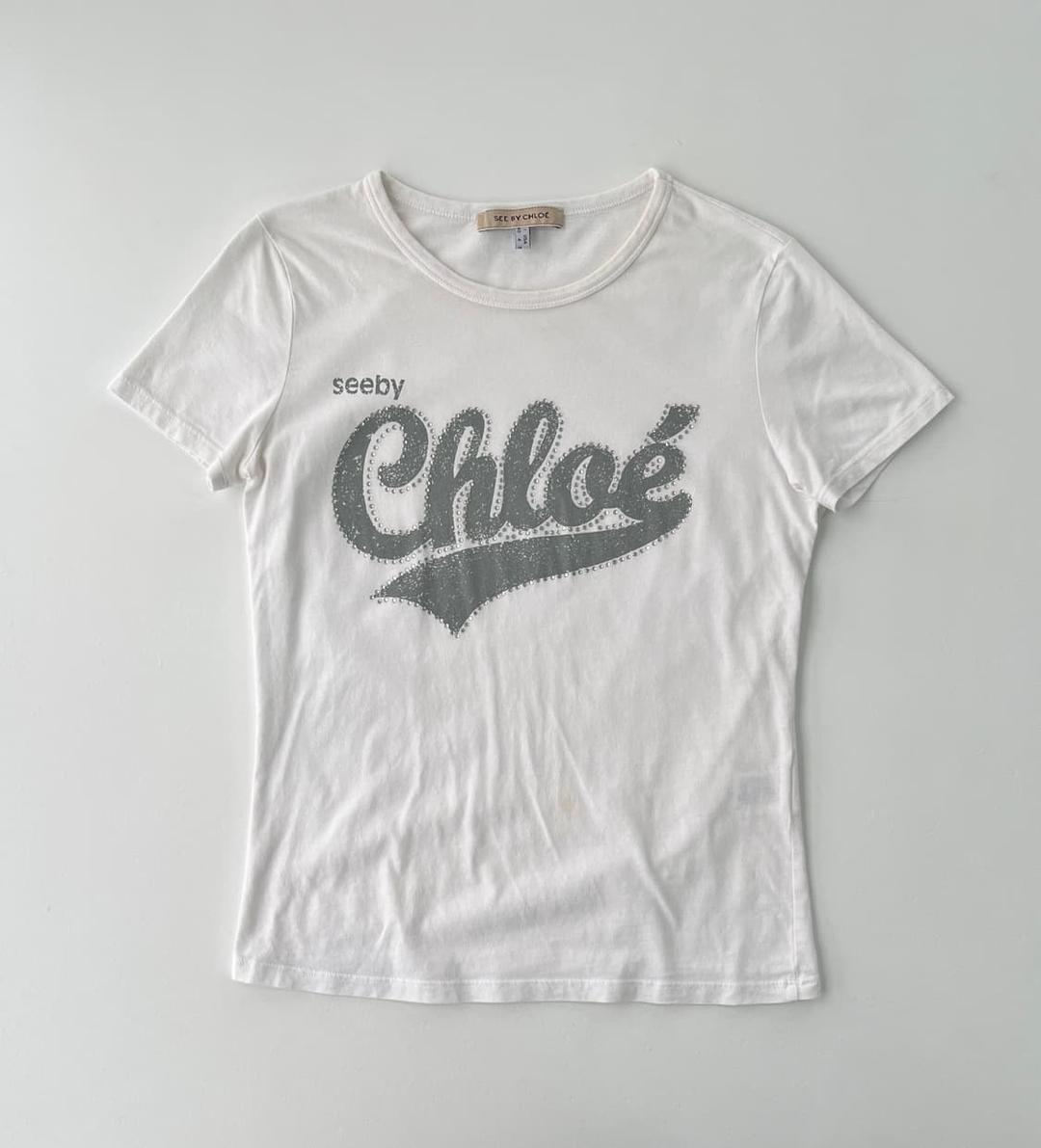 씨바이끌로에 큐빅 프린팅 티셔츠 | 후루츠패밀리