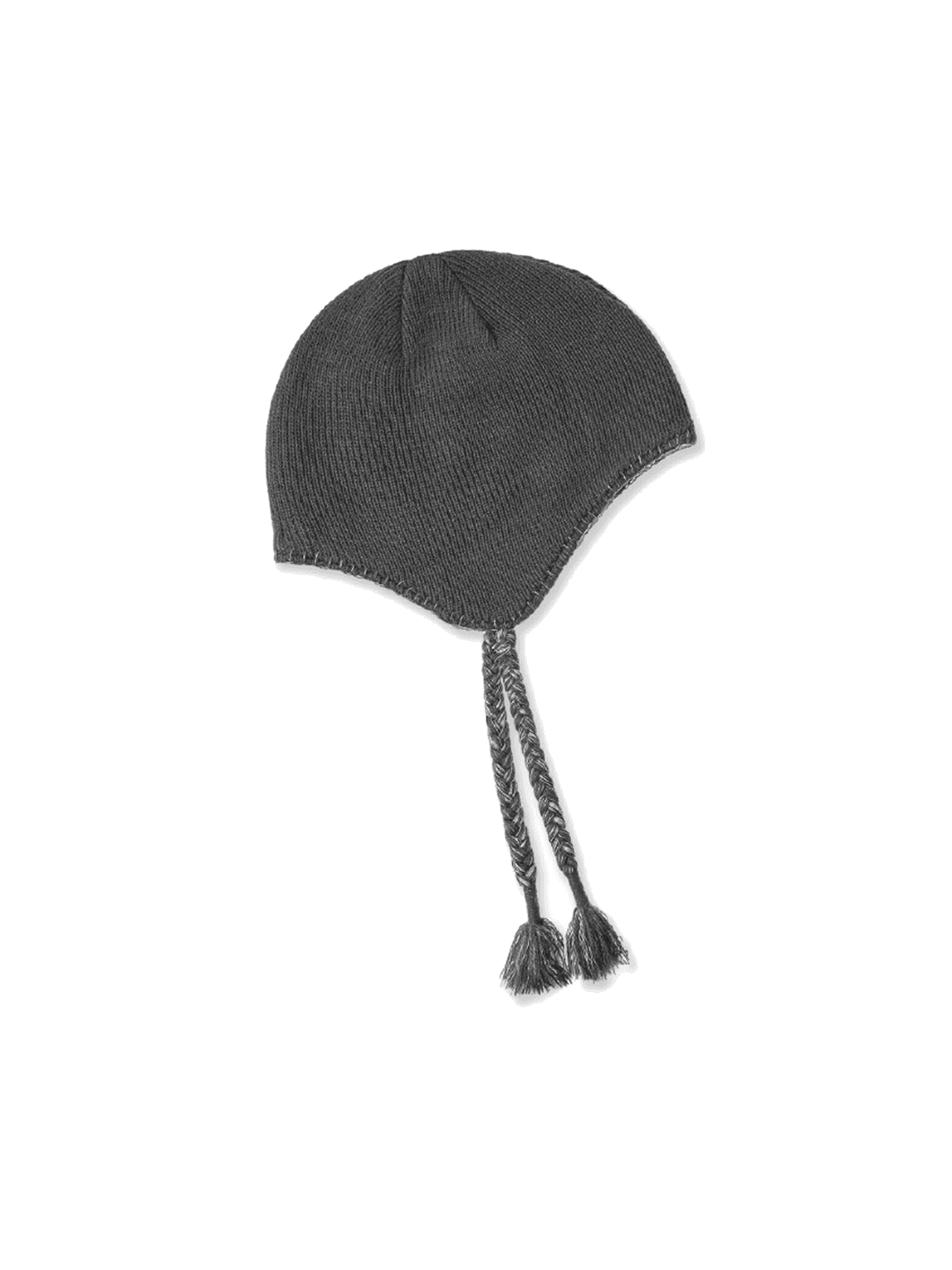 EARFLAP BEANIE CHARCOAL