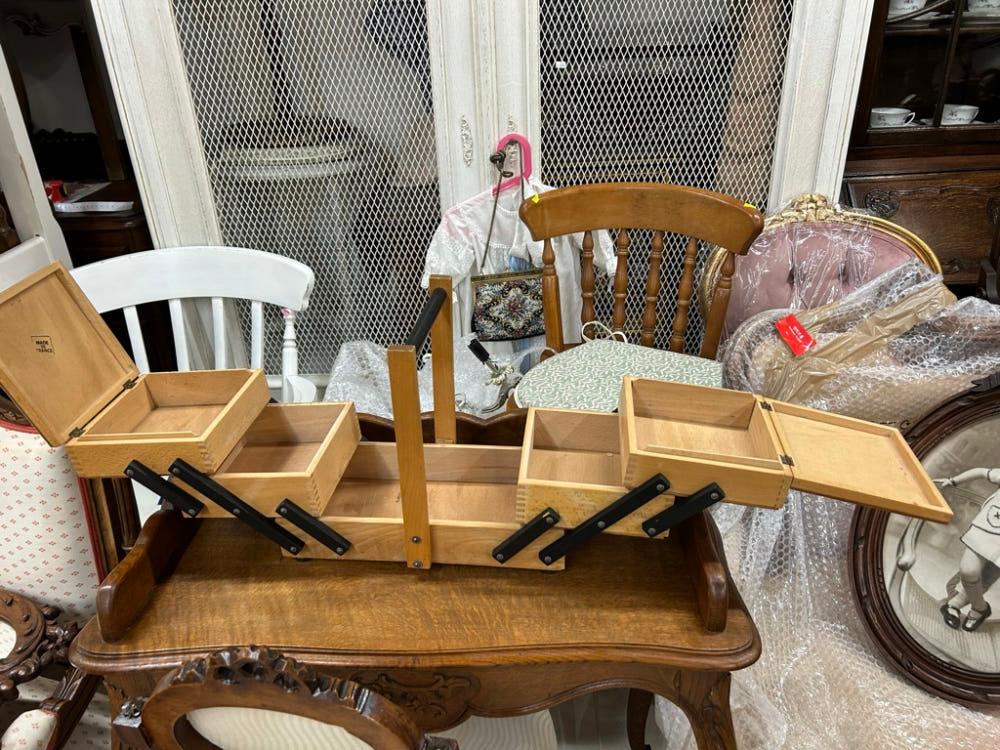 프랑스 앤틱가구 빈티지 소잉박스 악세서리함