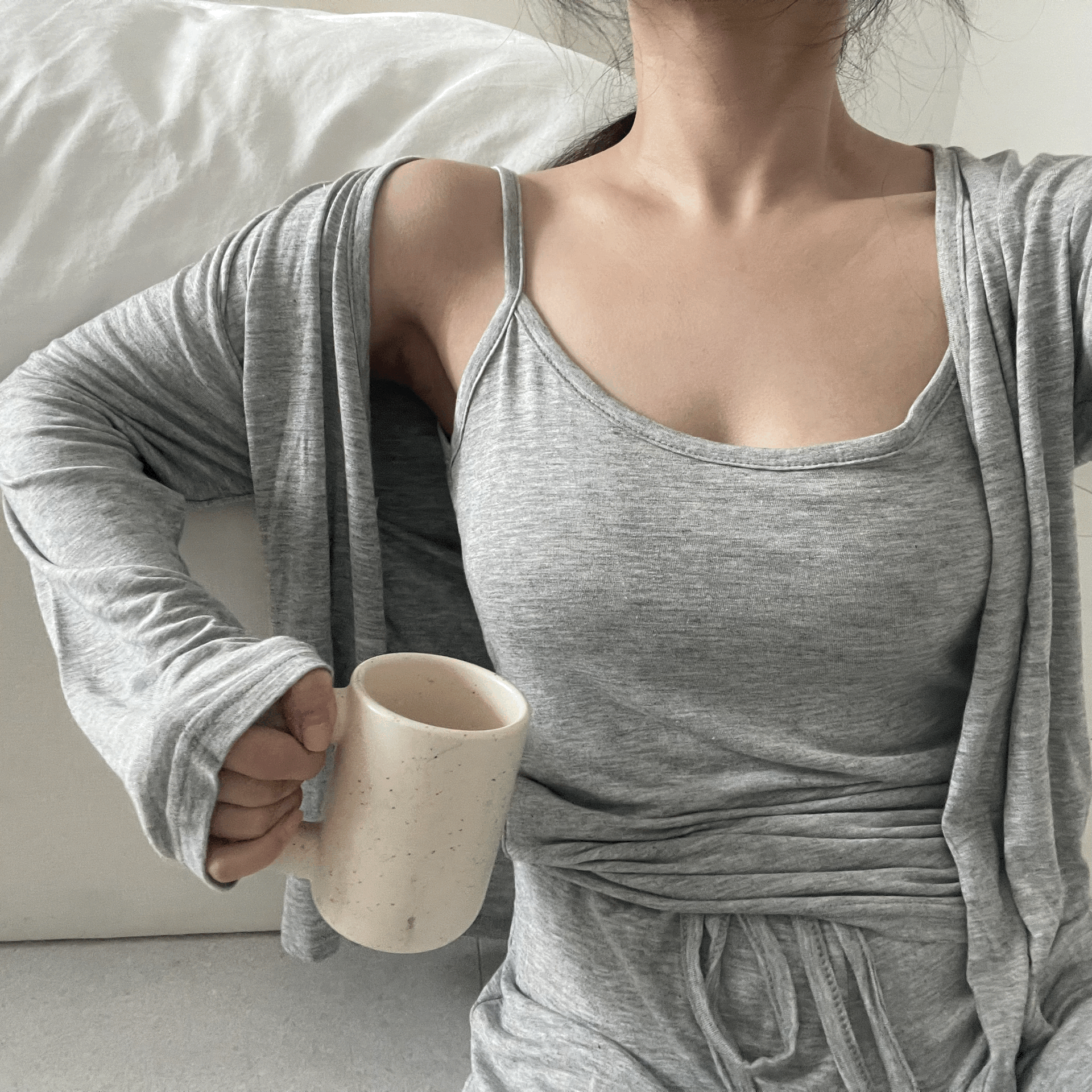 슈룸 데일리 상의+긴바지+가디건 3pcs 잠옷 홈웨어 쓰리피스 세트(2color)