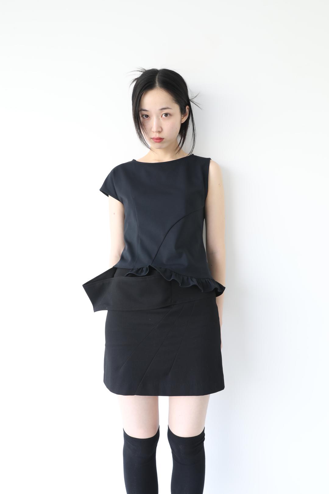 RIBBON MINI SKIRT (BLACK)