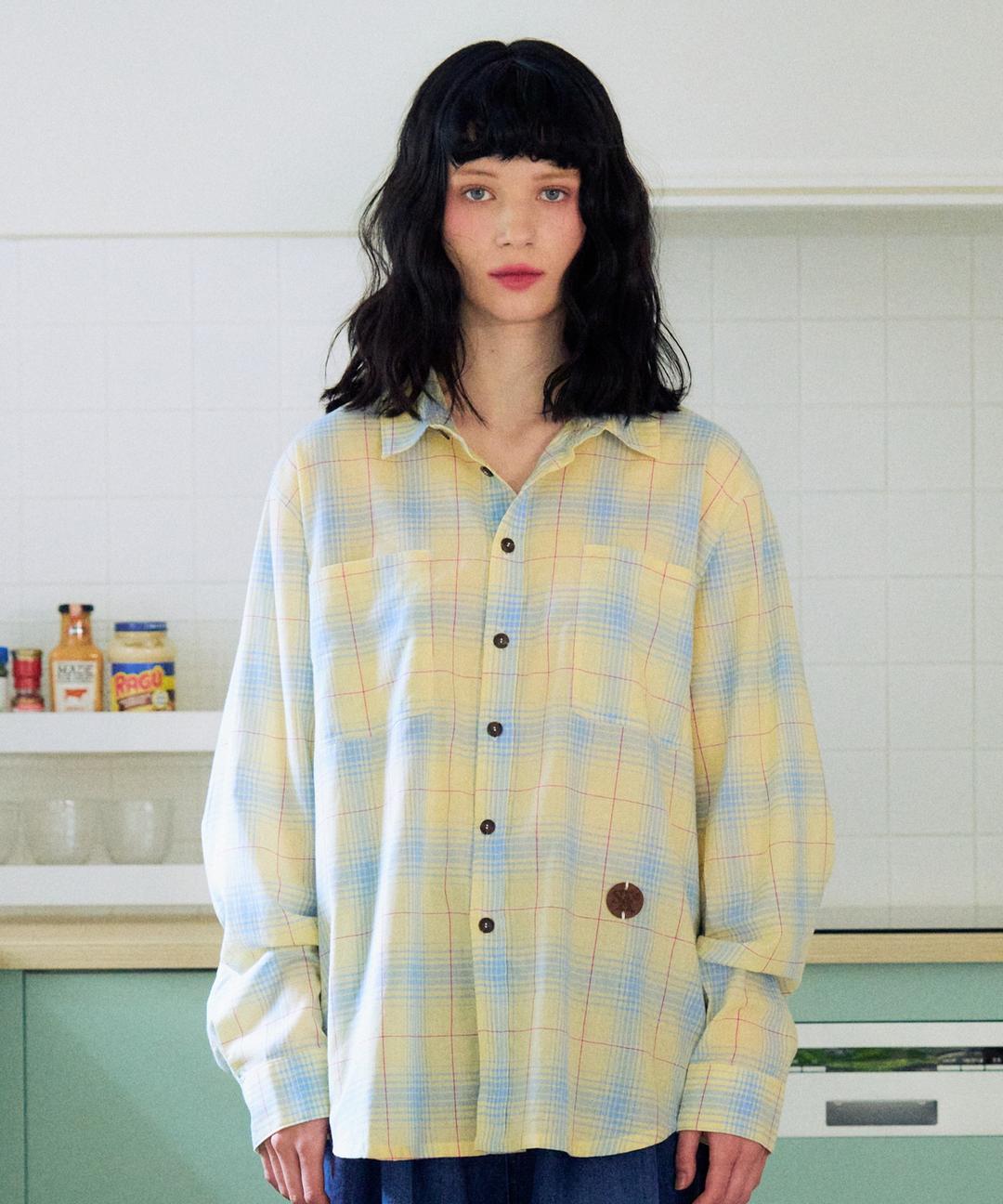 [9/20 예약 배송] SUMMER LIGHT CHECK SHIRT [LEMON]