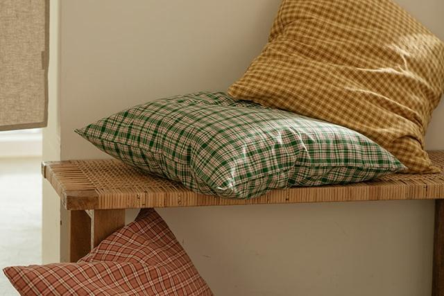 빈티지체크 방석 겸 쿠션(솜포함) 3colors