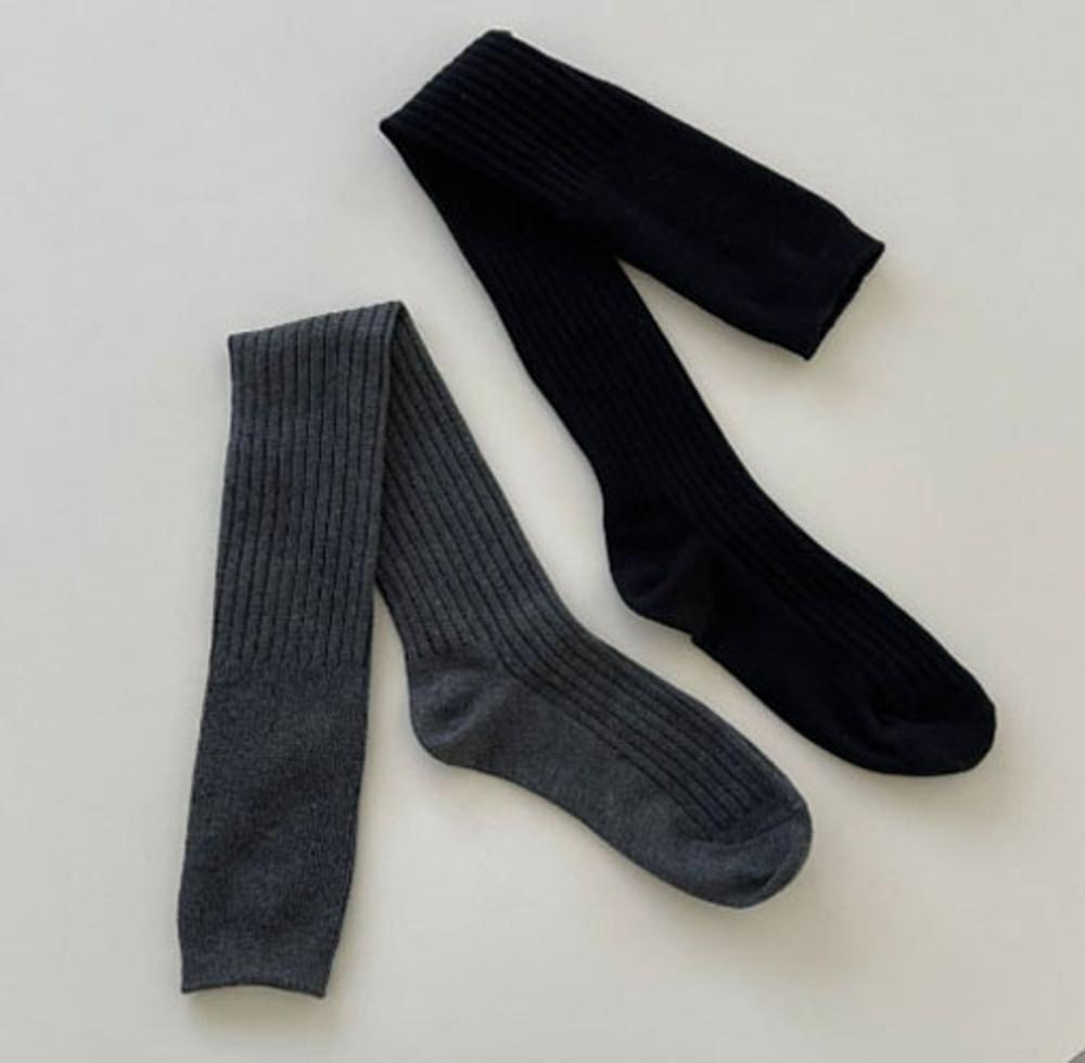 [COTT] 골지 오버 니삭스 (2color)