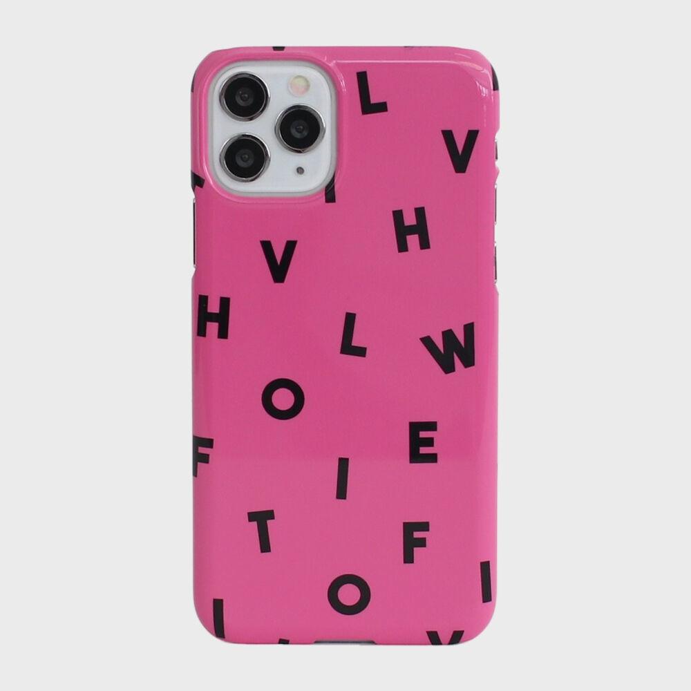 하드 폰케이스 - logo pattern case (hot pink)